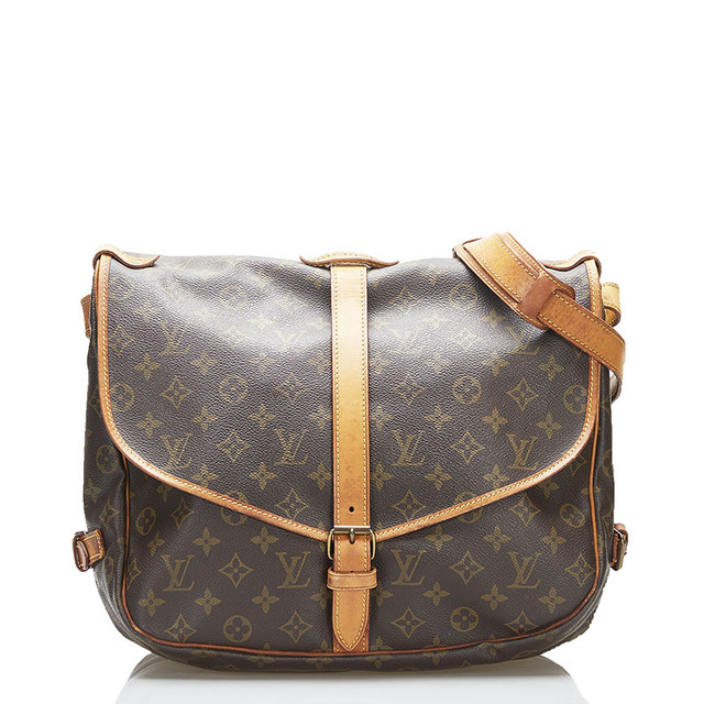 LOUIS VUITTON ルイヴィトン モノグラム ソミュール35 ブラウン