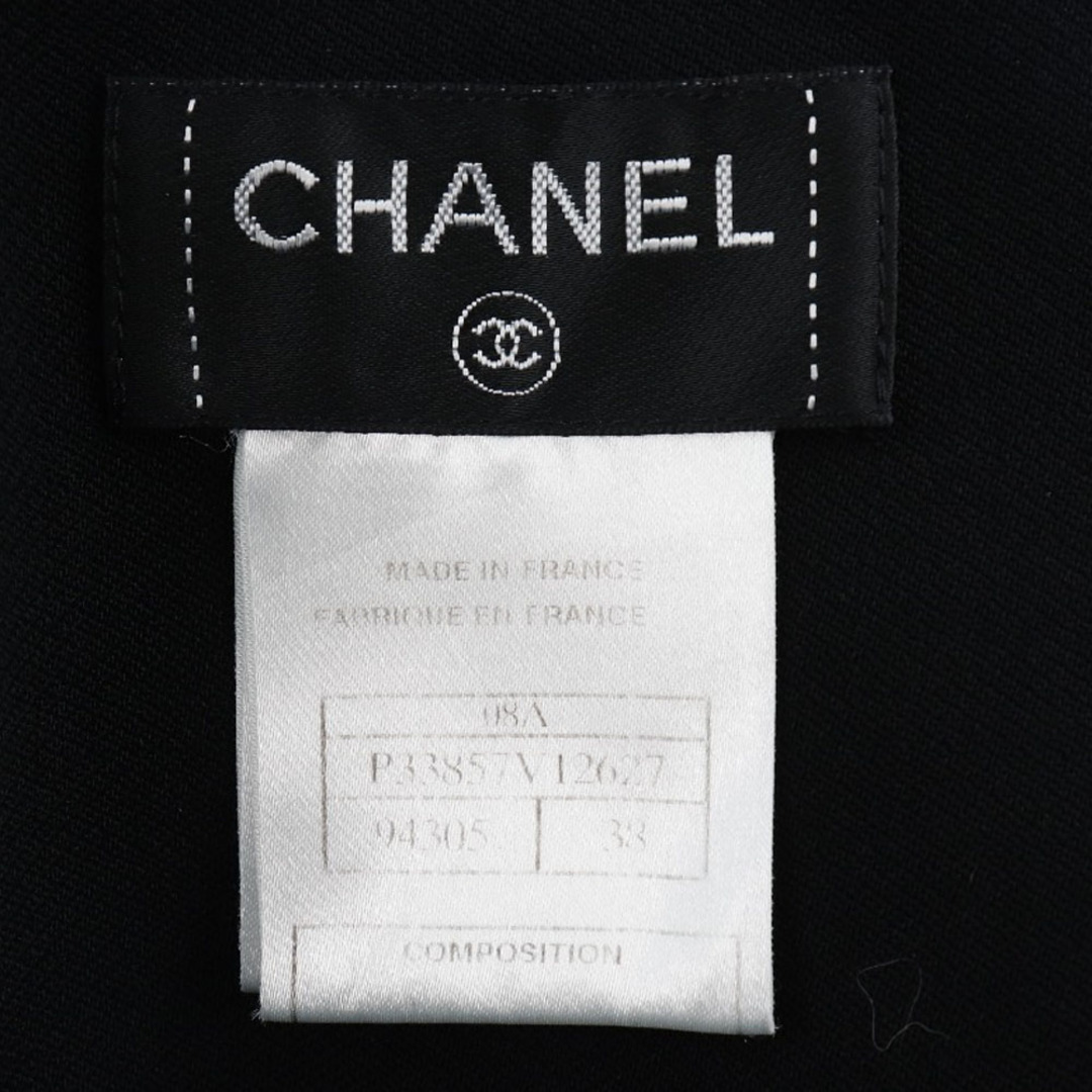 CHANEL(シャネル)の【CHANEL】シャネル タイト ハイウエスト 08A P33857V12627 ウール 黒 レディース スカート レディースのスカート(ひざ丈スカート)の商品写真