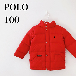 ポロラルフローレン(POLO RALPH LAUREN)のポロ ラルフローレン ダウンジャケット アウター コート 赤 レッド 100(ジャケット/上着)