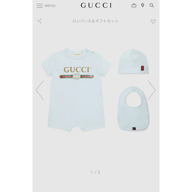 GUCCI グッチ ベビー ロンパース ヴィンテージロゴ 人気No.1