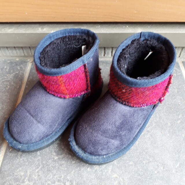 Harris Tweed(ハリスツイード)のハリスツイード　ボアブーツ　キッズ　16cm キッズ/ベビー/マタニティのキッズ靴/シューズ(15cm~)(ブーツ)の商品写真