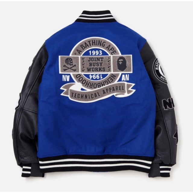 M NEIGHBORHOOD BAPE NBHD VARSITY JACKET