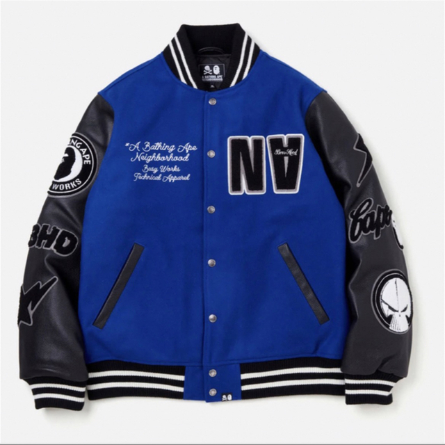 M NEIGHBORHOOD BAPE NBHD VARSITY JACKET