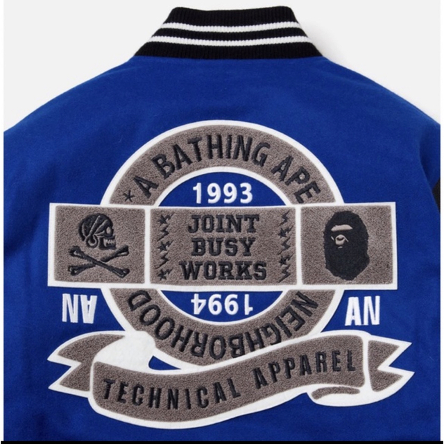 M NEIGHBORHOOD BAPE NBHD VARSITY JACKET