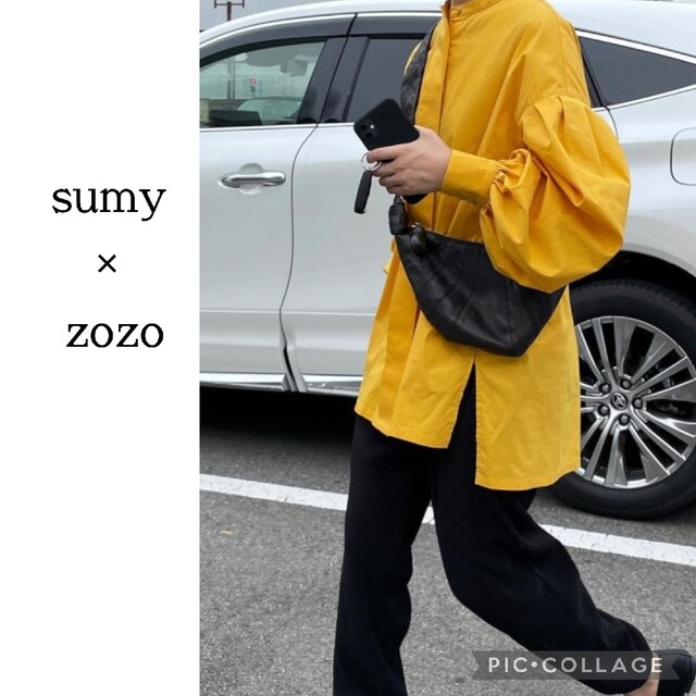 【zozomarket】sumy フライフロントボリュームスリーブシャツPOIK