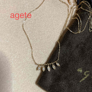 agete - アガット/agete/K10YGダイヤネックレス/美品
