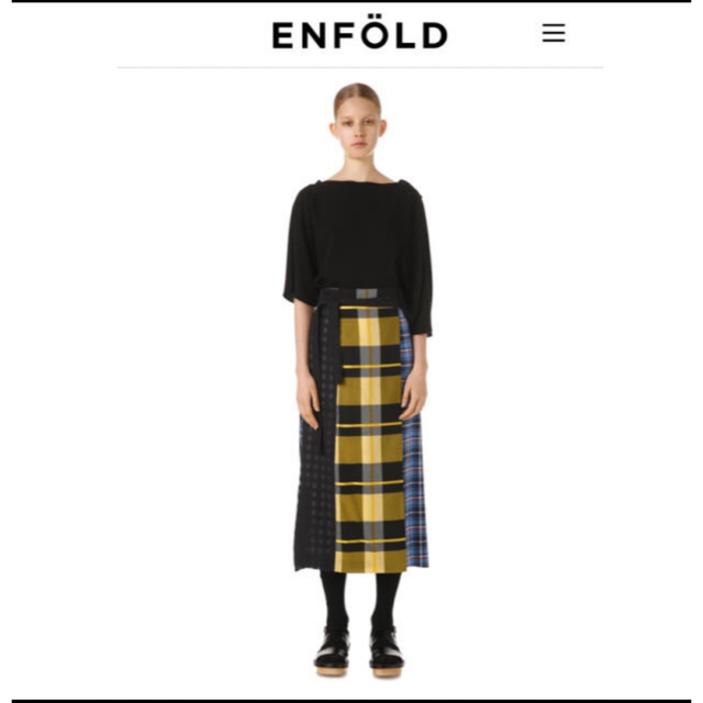 ENFOLD(エンフォルド)のENFOLD マルチチェックラップスカート エンフォルド レディースのスカート(ロングスカート)の商品写真
