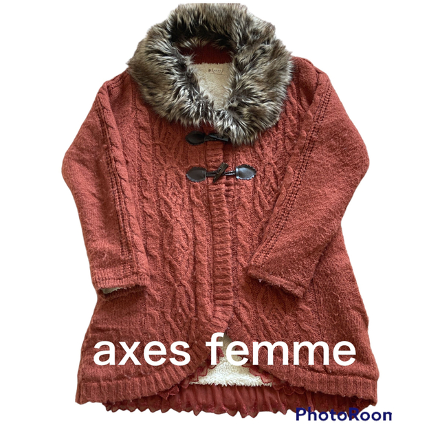 axes femme(アクシーズファム)のaxes femme☆ニットコート レディースのジャケット/アウター(ロングコート)の商品写真