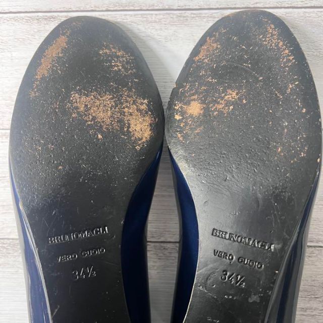 BRUNOMAGLI(ブルーノマリ)のBRUNOMAGLI　ブルーノマリ　パンプス　ヒール　パテント　ブルー　22cm レディースの靴/シューズ(ハイヒール/パンプス)の商品写真