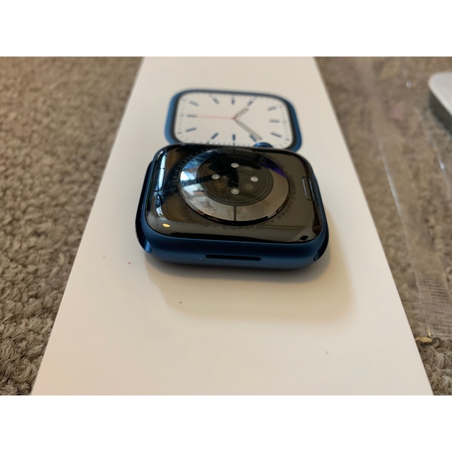 Apple Watch(アップルウォッチ)のApple Watch Series 7 GPSモデル 45mm Blue MK スマホ/家電/カメラのスマートフォン/携帯電話(その他)の商品写真