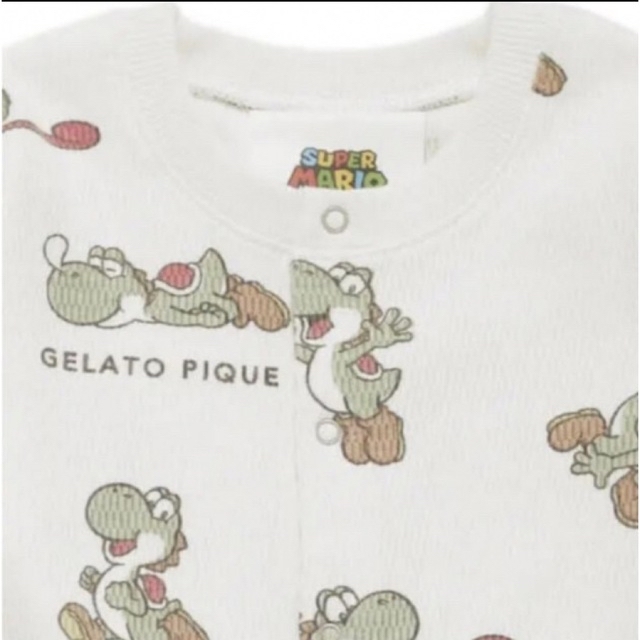 デポー マリオシリーズ♡ ジェラートピケ♡ヨッシー柄ロンパース kids