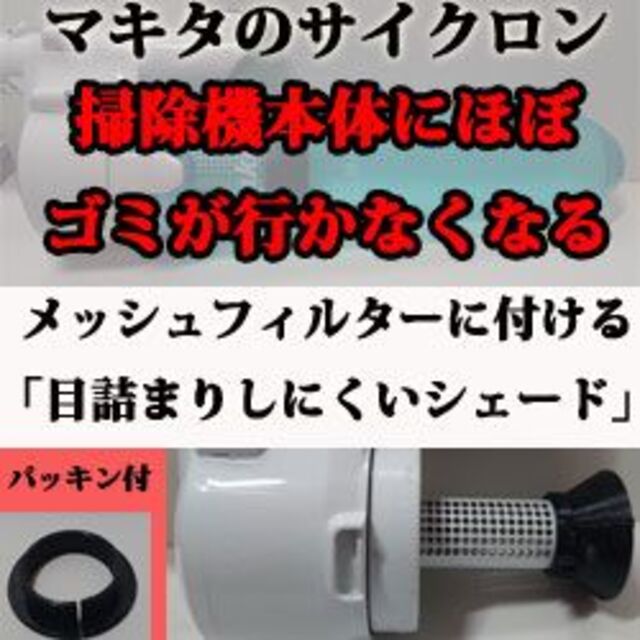 Makita(マキタ)のマキタサイクロンメッシュフィルター強化品「目詰まりしにくいシェード」パッキン付き スマホ/家電/カメラの生活家電(掃除機)の商品写真