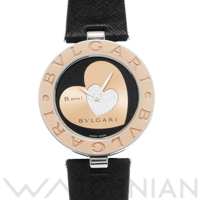 BVLGARI - 中古 ブルガリ BVLGARI BZP35S ピンク /ブラック/ダイヤモンド ユニセックス 腕時計
