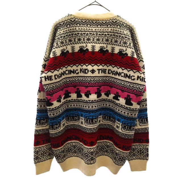 CELINE セリーヌ 21SS THE DANCING KID WOOL JACQUARD DOLLS KNIT CARDIGAN ウールジャカードドールズカーディガン マルチ 2A08L715M