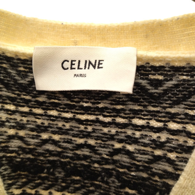 CELINE セリーヌ 21SS THE DANCING KID WOOL JACQUARD DOLLS KNIT CARDIGAN ウールジャカードドールズカーディガン マルチ 2A08L715M