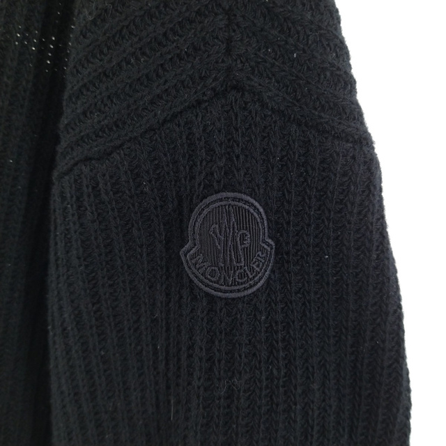 MONCLER(モンクレール)のMONCLER モンクレール CICLISTA TRICOT H20939F00005 ウール ニット プルオーバー セーター ブラック メンズのトップス(ニット/セーター)の商品写真