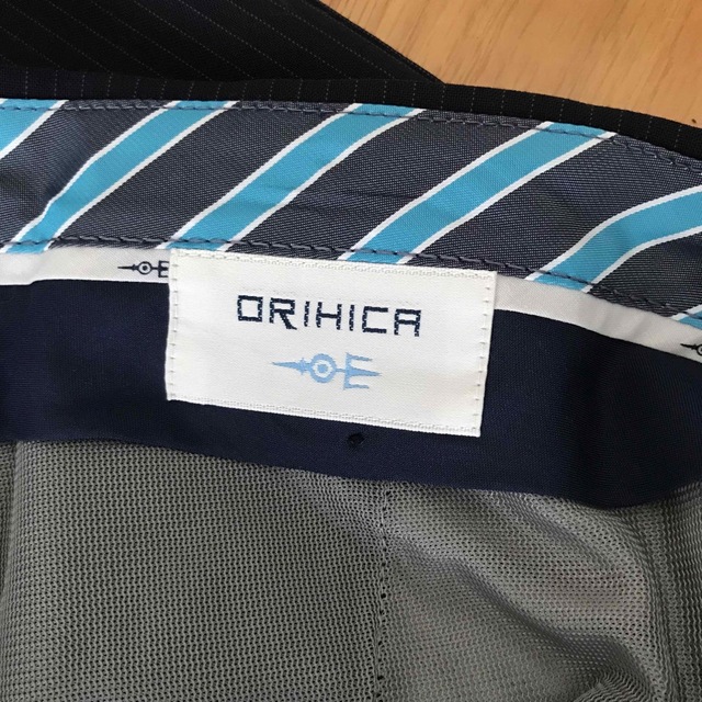 ORIHICA(オリヒカ)のオリヒカ　ORIHIKA スーツ　パンツ　スラックス　ネイビー　ストライプ メンズのスーツ(スラックス/スーツパンツ)の商品写真