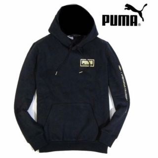 プーマ(PUMA)の【PUMA / プーマ】裏フリース スウェット パーカー（メンズM相当ブラック）(パーカー)