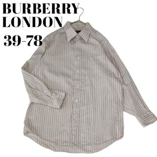 バーバリー(BURBERRY)の【ゆったり】BURBERRY★ハイブランドシャツ★90sヴィンテージ★ストライプ(シャツ)