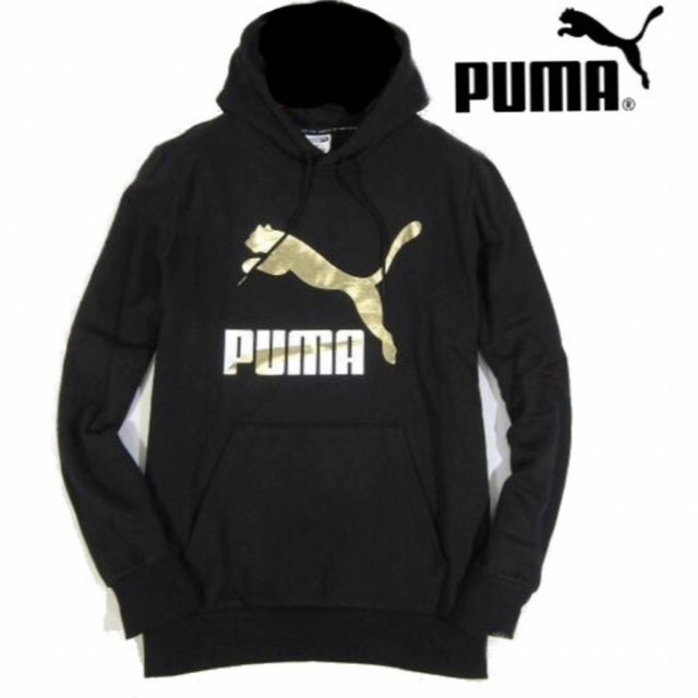 【PUMA / プーマ】プルオーバー パーカースウェット メンズ・Lブラック