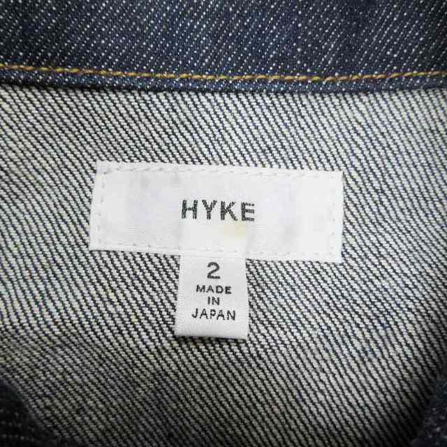 HYKE(ハイク)の美品 ハイク HYKE デニム ジャケット Gジャン ブルゾン コットン 2 レディースのジャケット/アウター(Gジャン/デニムジャケット)の商品写真