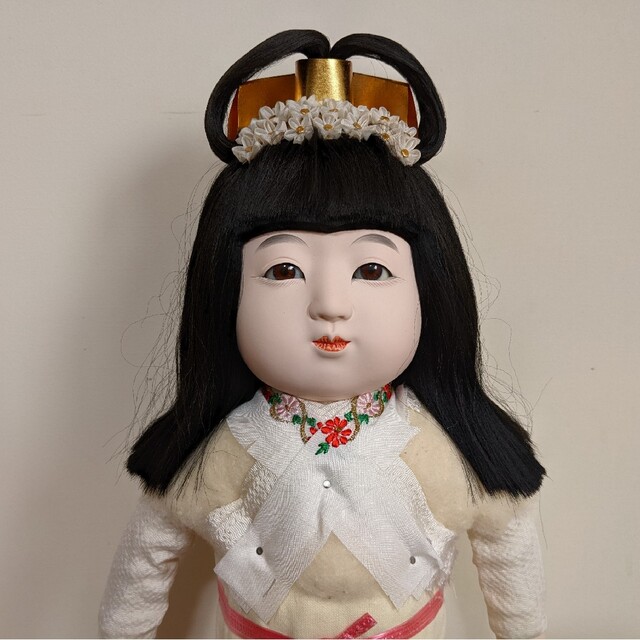 市松人形 豊徳斎 元賀章介作 女の子 裸 ボディのみ 台付き 着せ替え