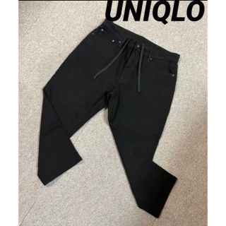 ユニクロ(UNIQLO)の未使用　低身長ぽっちゃり　ユニクロ　メンズ　ストレッチジーンズ　ブラック(デニム/ジーンズ)