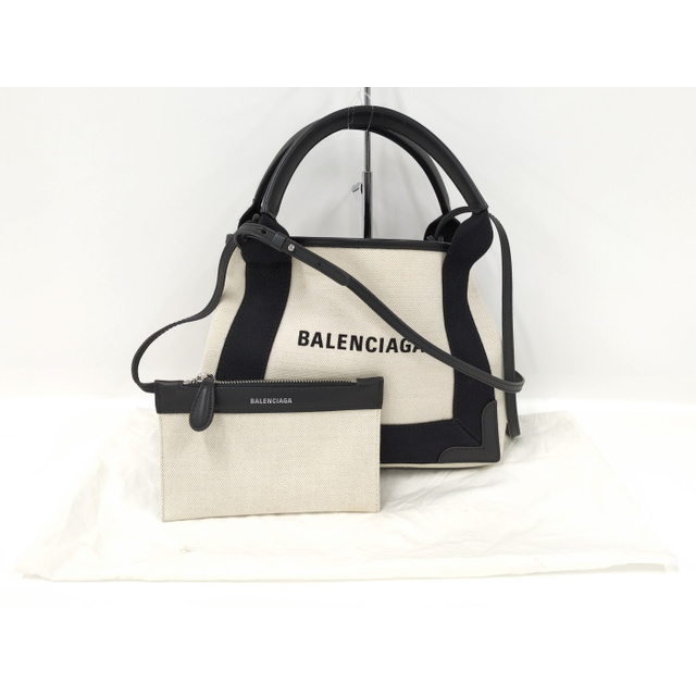 BALENCIAGA 2WAY トートバッグ ネイビーカバス XS キャンバス - その他