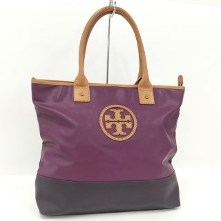 トリーバーチ(Tory Burch)のTORY BURCH トートバッグ ナイロン バイカラー パープル ブラック(トートバッグ)