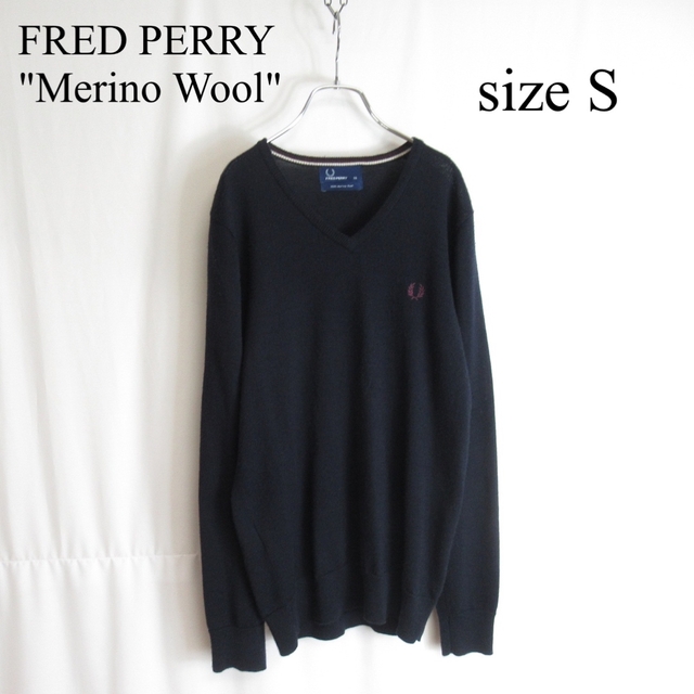 FRED PERRY(フレッドペリー)の専用 FRED PERRY メリノ Vネック セーター トップス プルオーバー メンズのトップス(ニット/セーター)の商品写真