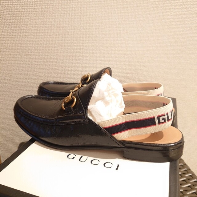 Gucci - 三連休割引きGUCCI 6 ホースビット レザー ローファーサンダル