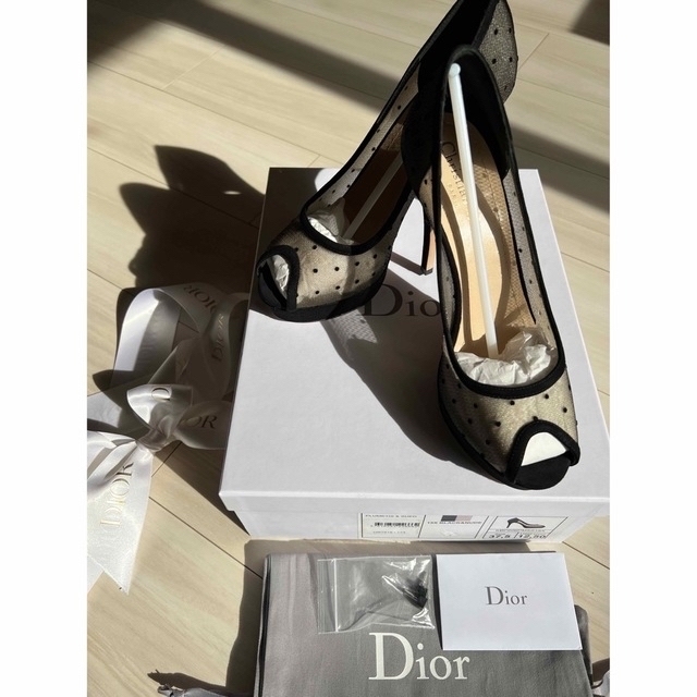 【大幅値下げ‼️新品未使用品‼️】Dior オープントゥヒール ドット