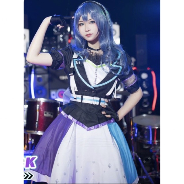 美品★RAISE A SUILEN　バンドリ！　ロック　コスプレ衣装ウィッグ付き