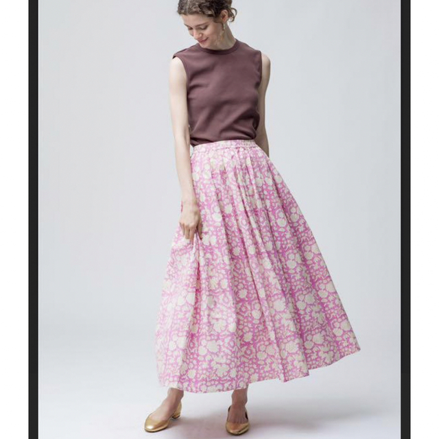 美品 SZ Blockprints ロンハーマン スカート ピンク Sz - ロングスカート