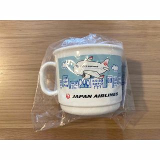 ジャル(ニホンコウクウ)(JAL(日本航空))の【JAL】非売品　機内ノベルティ　コップ巾着セット(白色)(ノベルティグッズ)