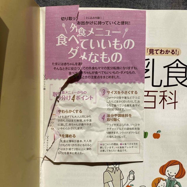 月齢ごとに「見てわかる！」離乳食新百科 ５カ月～１才６カ月ごろまでこれ１冊でＯＫ エンタメ/ホビーの雑誌(結婚/出産/子育て)の商品写真