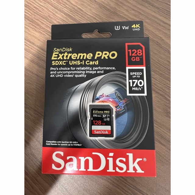 SanDisk(サンディスク)のサンディスク  Sandisk Extreme pro SDカード　128GB スマホ/家電/カメラのPC/タブレット(PC周辺機器)の商品写真
