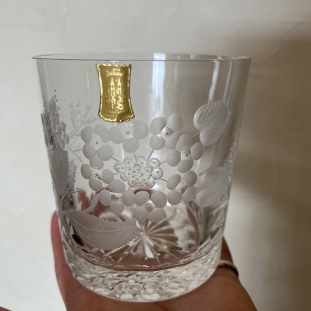 Meissen Crystal(マイセンクリスタル)のマイセンクリスタル　グラス　ロックグラス　5客セット　箱入り エンタメ/ホビーの美術品/アンティーク(ガラス)の商品写真