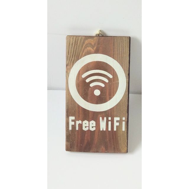 木製吊下看板「Free WiFi」屋外可 その他のその他(その他)の商品写真