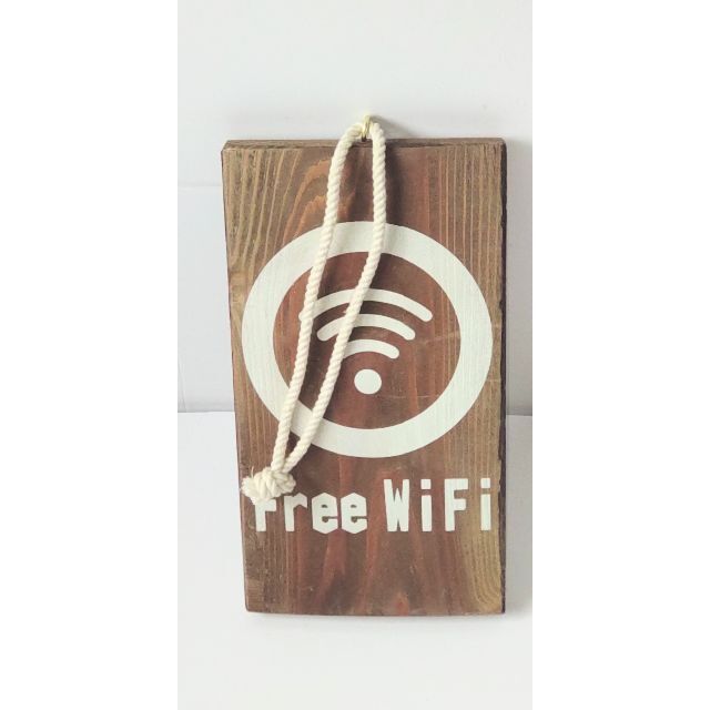 木製吊下看板「Free WiFi」屋外可 その他のその他(その他)の商品写真