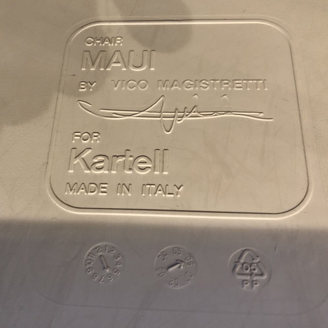 kartell(カルテル)のKARTELL MAUI CHAIR カルテル マウイチェア　1脚 インテリア/住まい/日用品の椅子/チェア(ダイニングチェア)の商品写真