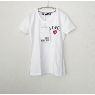 モスキーノ(MOSCHINO)の【新品】MOSCHINO  モスキーノ   ロゴ 半袖Tシャツ ホワイト(Tシャツ(半袖/袖なし))