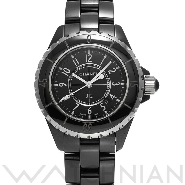 CHANEL - 中古 シャネル CHANEL H0682 ブラック レディース 腕時計