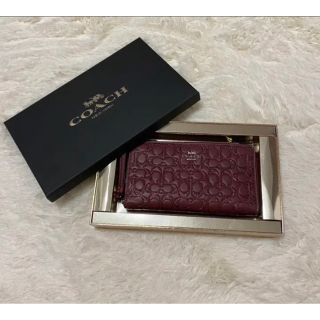 コーチ(COACH)の☆新品未使用☆⭐︎COACH コーチ ワインレッド/ラメあり⭐︎(財布)