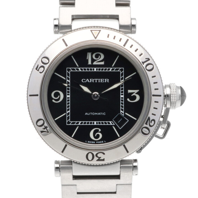 Cartier - カルティエ CARTIER パシャシータイマー 腕時計 オーバーホール済 ギャランティ ステンレススチール  中古