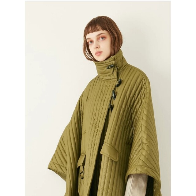 LA PEAU DE GEM nylon quilting poncho