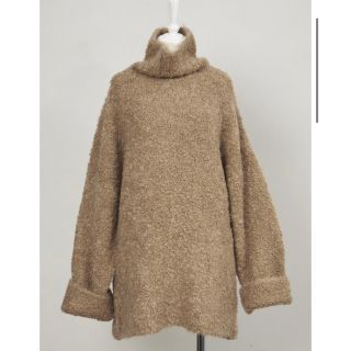 ロザリームーン(Rosary moon)の新品　Poodle Knit Tunic キャメル(ニット/セーター)