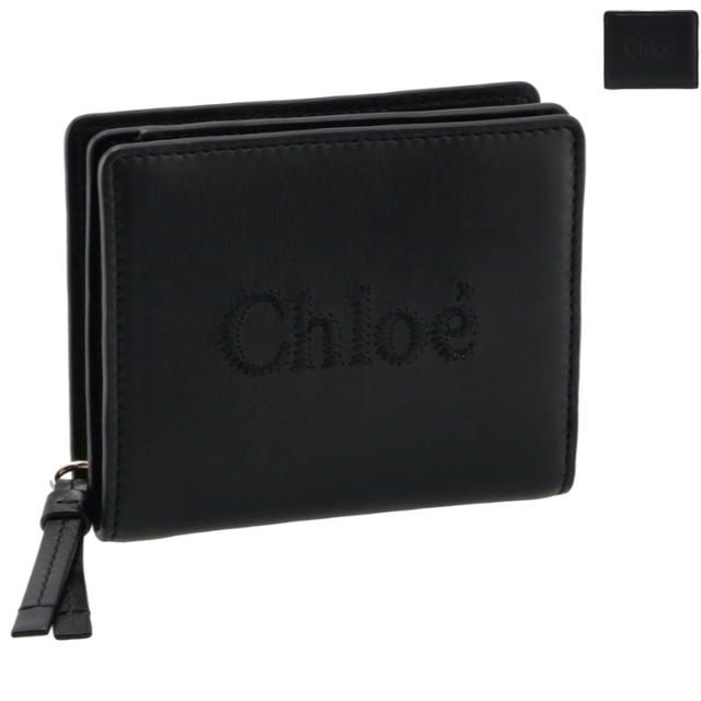 クロエ CHLOE 財布 二つ折り CHLOE SENSE センス ロゴ 刺繍 コンパクトウォレット ミニ財布 CHC23SP867 I10