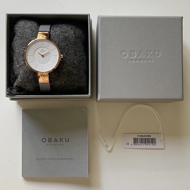 腕時計新品未使用箱付き 美品 OBAKU DENMARK（オバク）/ 腕時計