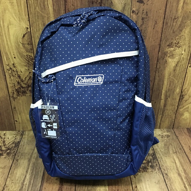 Coleman(コールマン)のColeman Walker15 2000032870 ウォーカー15 ネイビードット リュック バックパック【中古】【004】 メンズのバッグ(バッグパック/リュック)の商品写真